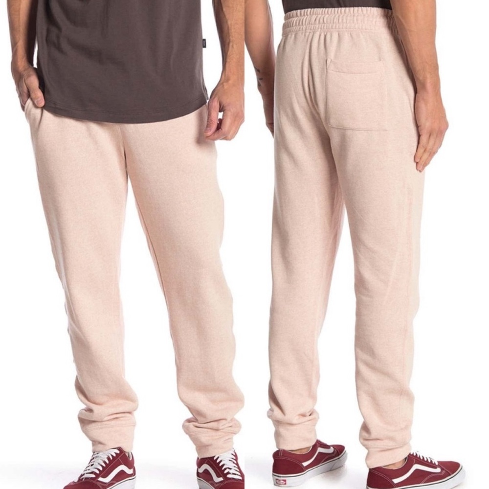 Onia Men’s Drawstring Waist Jogger Sweatpants Pink Size Large Cotton Loungewear